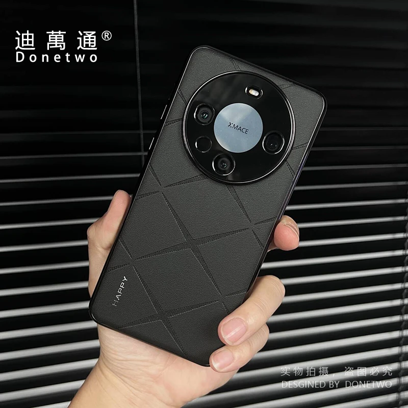 适用高端素皮华为mate60手机壳mate50pro/mate40全包镜头保护套