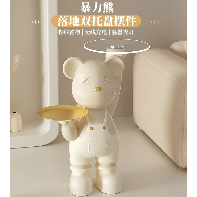 暴力熊落地摆件家居客厅装饰品乔迁之喜轻奢高级感新房网红大号新