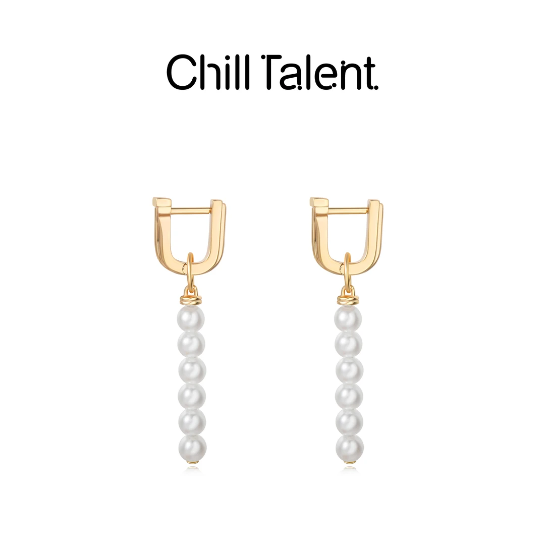 chill talent 铜合金仿珍珠耳饰 【明星同款】行止耳饰气质轻奢时尚