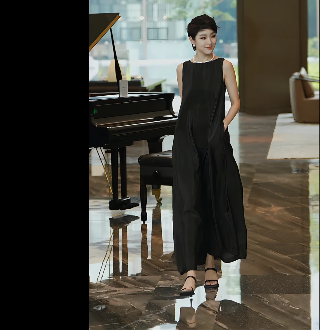 【莫妮卡卡】法式高级气质吊带连衣裙DZG24257
