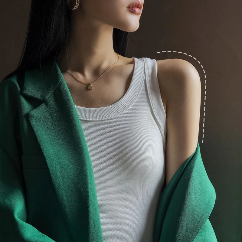 螺纹2024女律动莫兰迪吊带时尚休闲百搭网红女短款背心打底显瘦