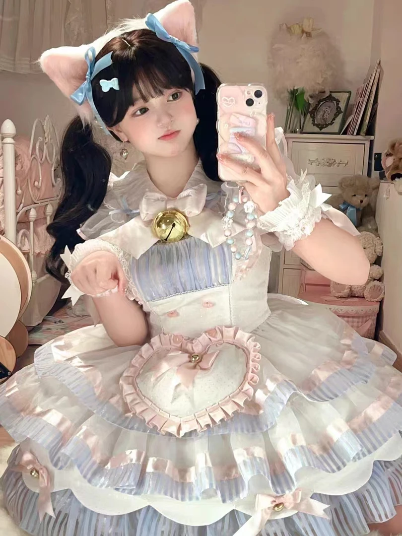 【现货】舒芙蕾jsk吊带可爱日常连衣裙显瘦甜美BALL lolita女朴款