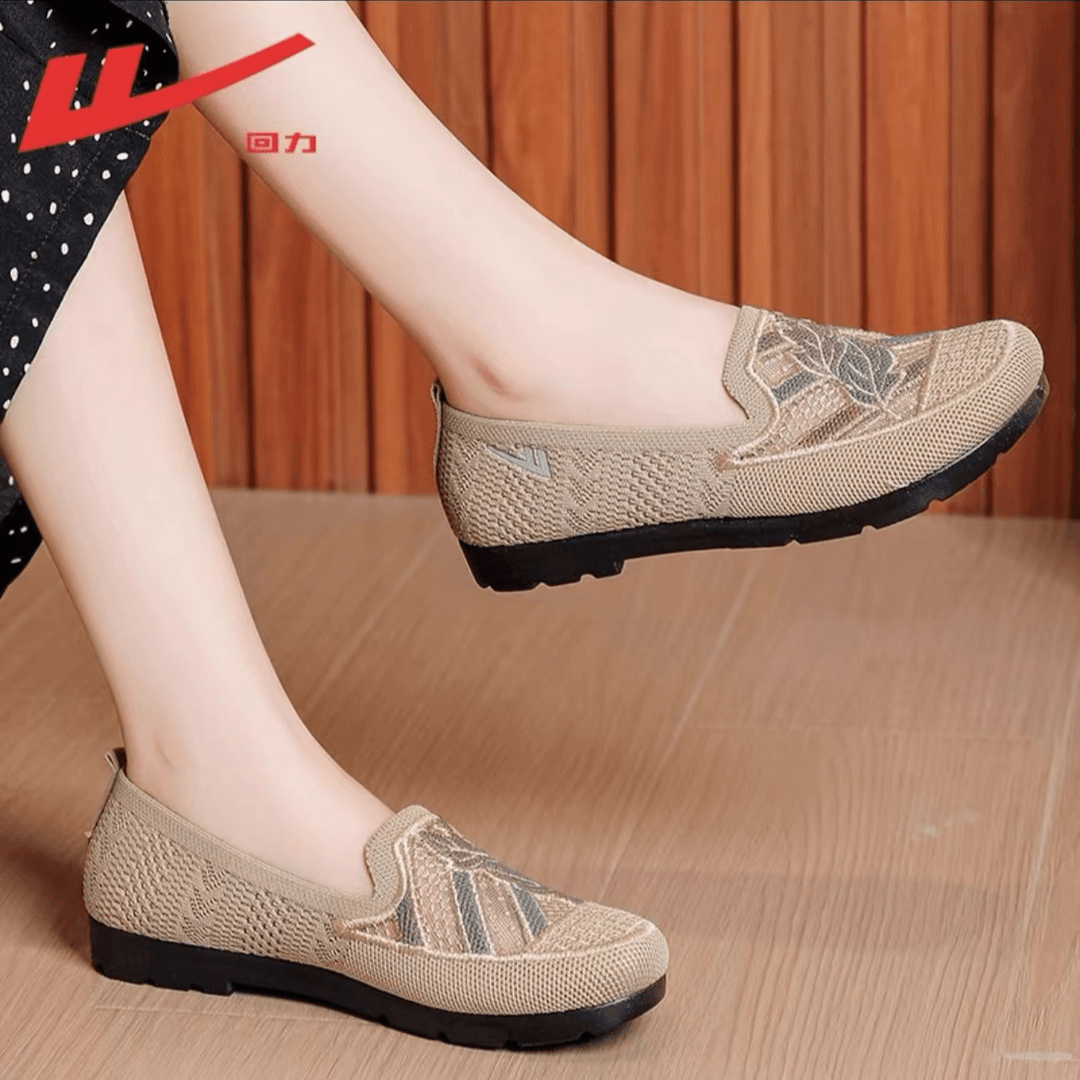 回力2024新款运动软底春夏妈妈鞋防滑平底网面老北京布鞋休闲百搭