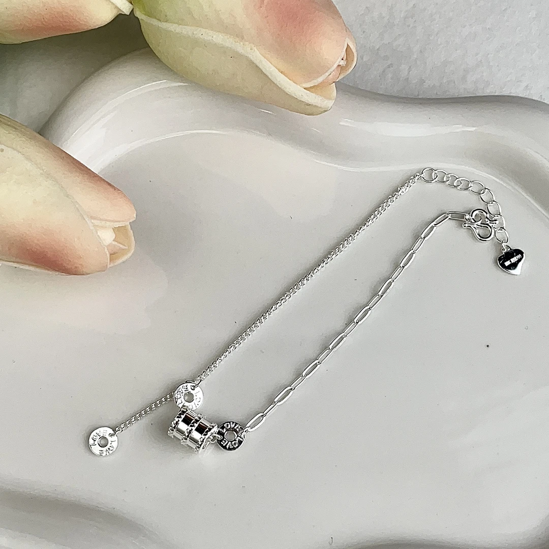 足银手链 【love小蛮腰】足银999手链可调节时尚轻奢气质百搭个性