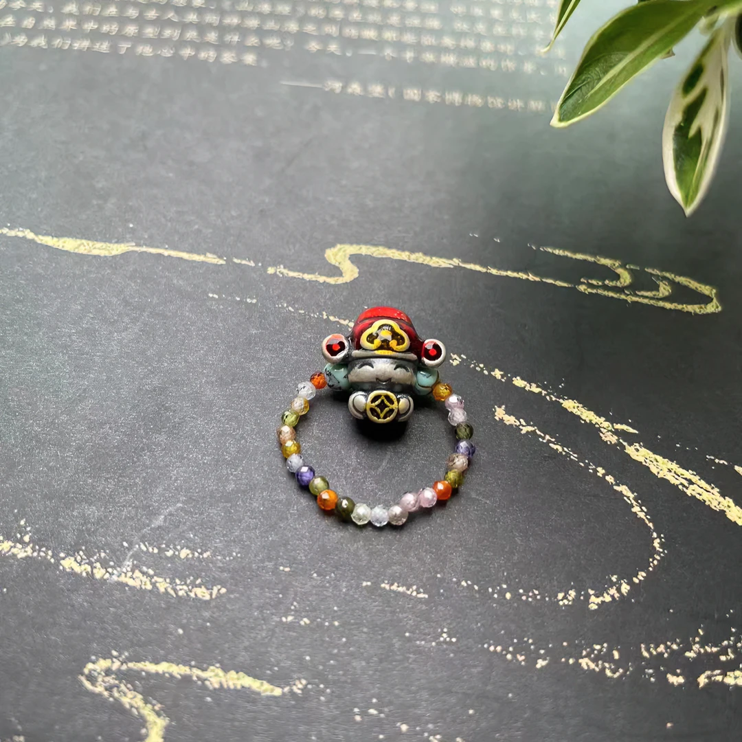 足银戒指  纯银财神戒指  招财转运手工戒指