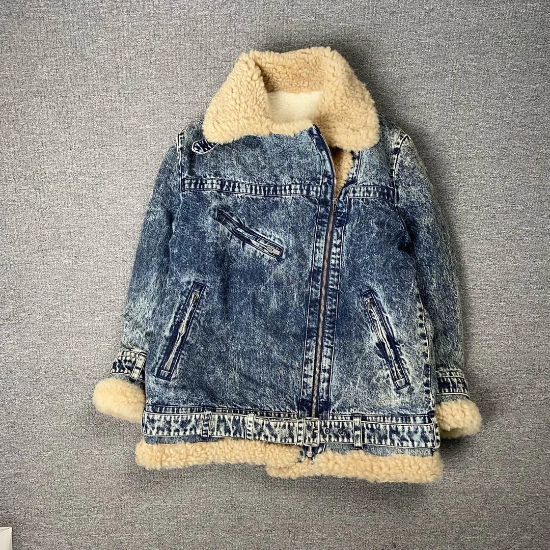 CD Miumiu做旧牛仔绒面夹克外套/38码/99新/公价38600/55253