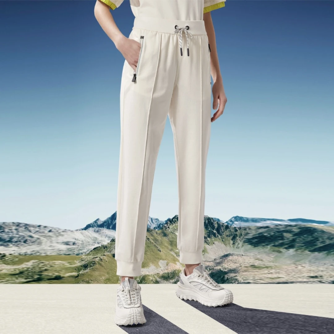 99新  5016/Moncler Grenoble SS23DAY-NAMIC系列本白色长裤/M码