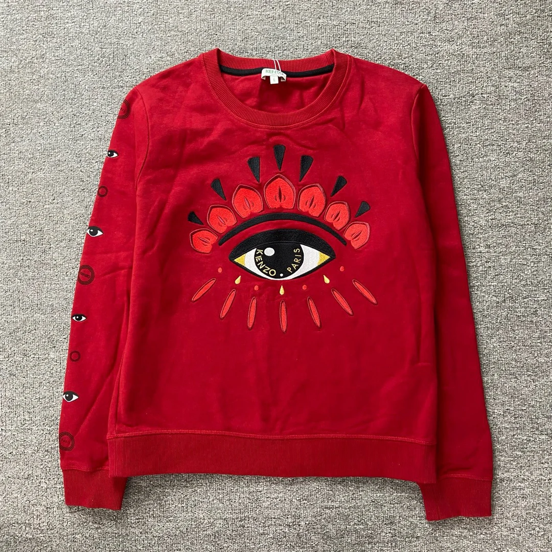 CD JS Kenzo纯色刺绣图案圆领卫衣/L码/98新/公价2900/15798