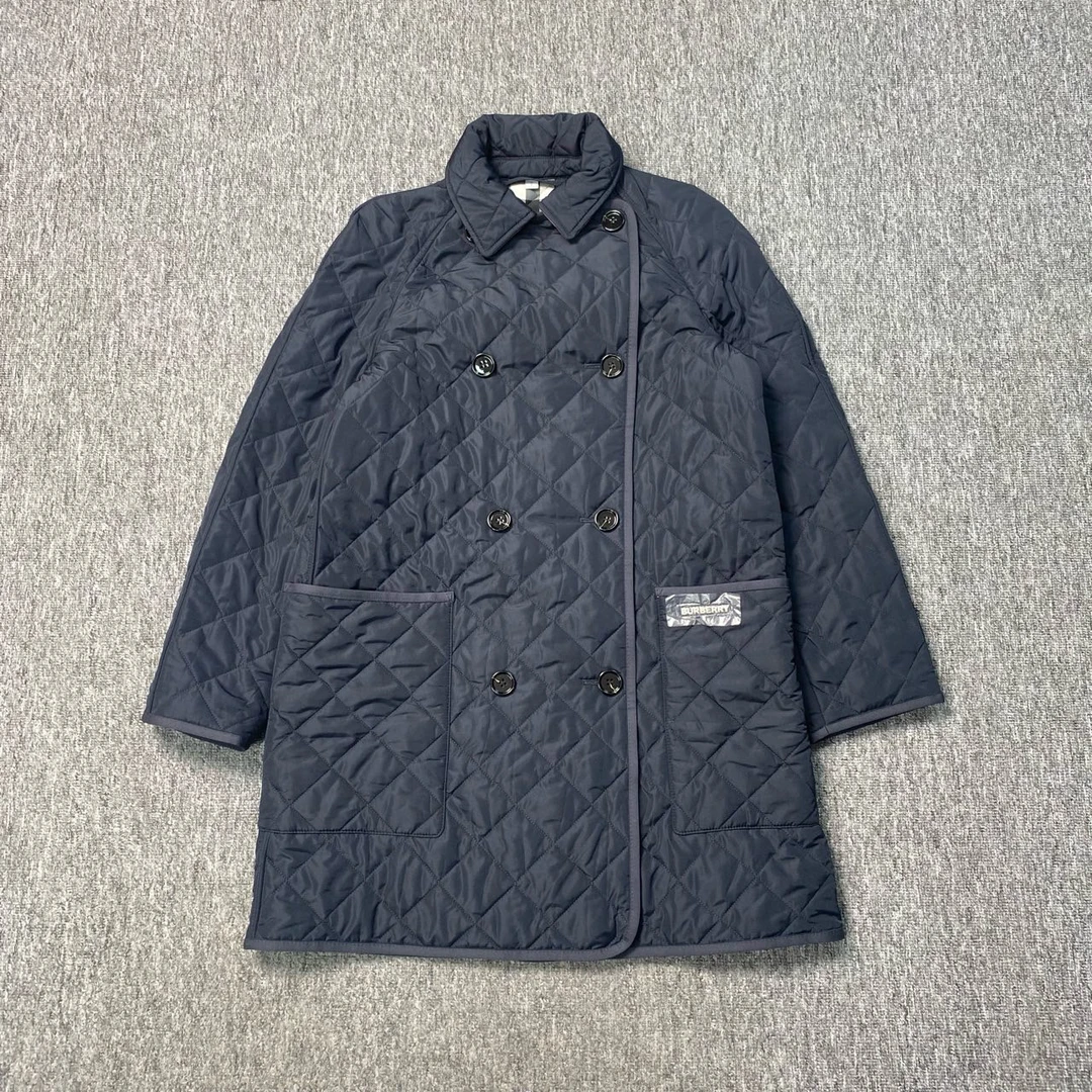 CQ Burberry 海军黑双排扣棉服外套/S码/全新闲置/毒9076/54726
