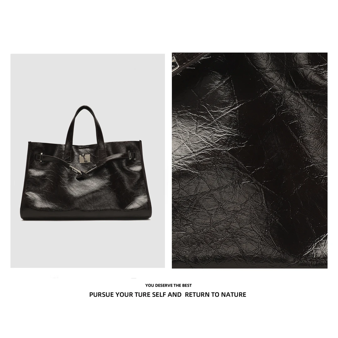 爆裂纹松弛百搭凯莉包GLN241142P深咖