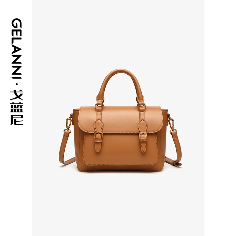 GELANNI英伦斜挎邮差包轻奢学院风校供感