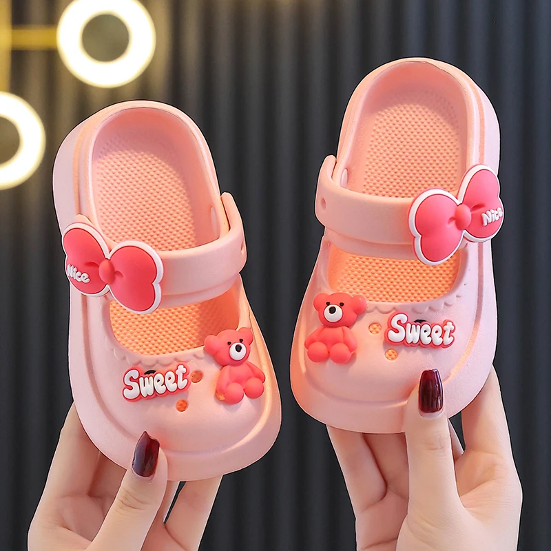 女童凉拖鞋夏季防滑软底宝宝公主鞋浴室凉拖鞋室内外两用居家凉鞋
