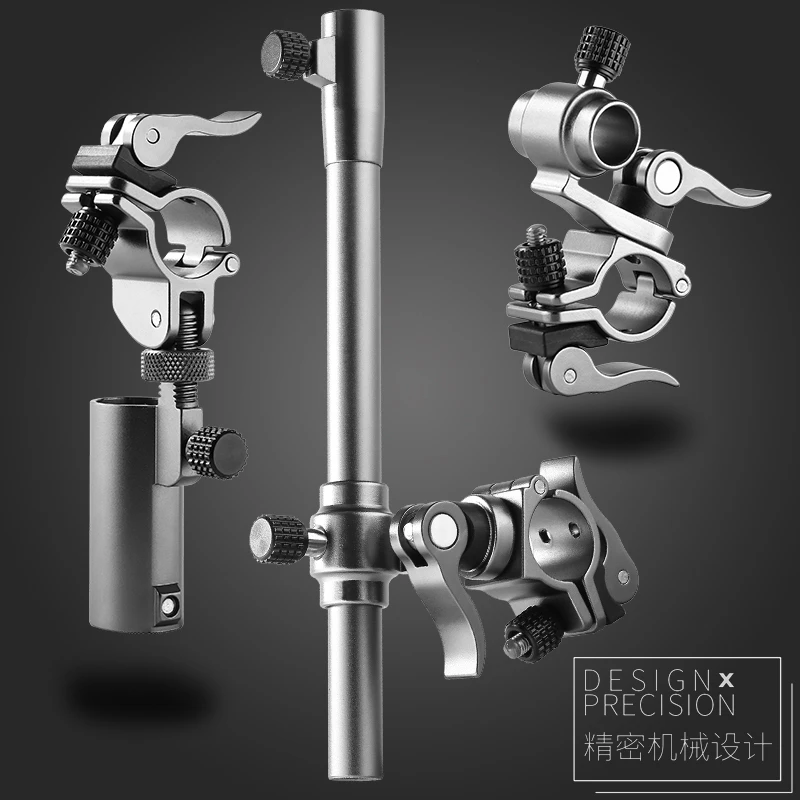 HONGRI/弘日钓椅配件三件套铝合金通用伞架钓椅双炮台支架炮台