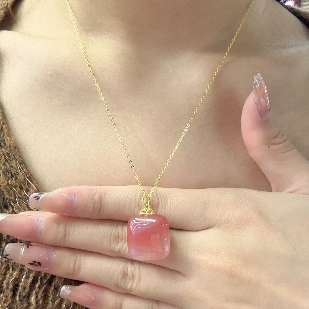 玛瑙项链925银链款0000