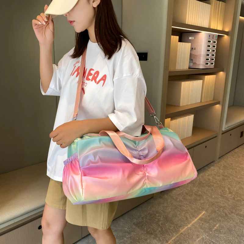 网红运动健身包女士干湿分离游泳斜跨训练包瑜伽旅行包潮行李包袋