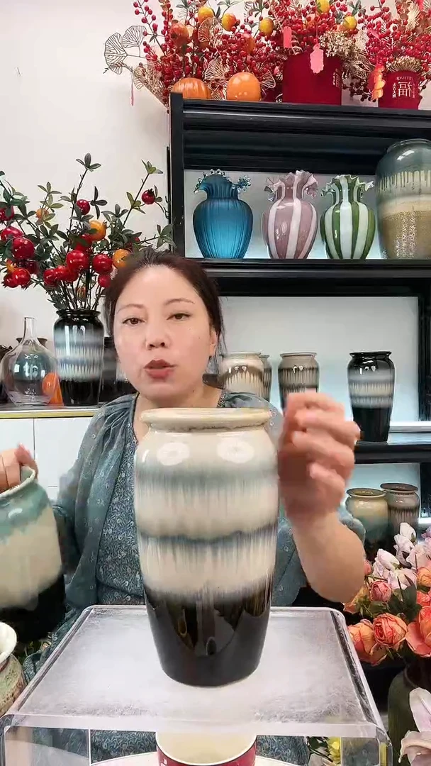 【闪购商品】微瑕景德镇陶瓷花瓶插花摆件