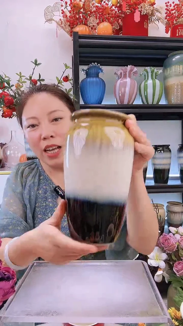 【闪购商品】微瑕景德镇陶瓷花瓶插花摆件