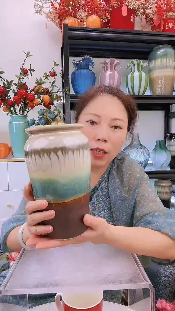 【闪购商品】微瑕景德镇陶瓷花瓶插花摆件