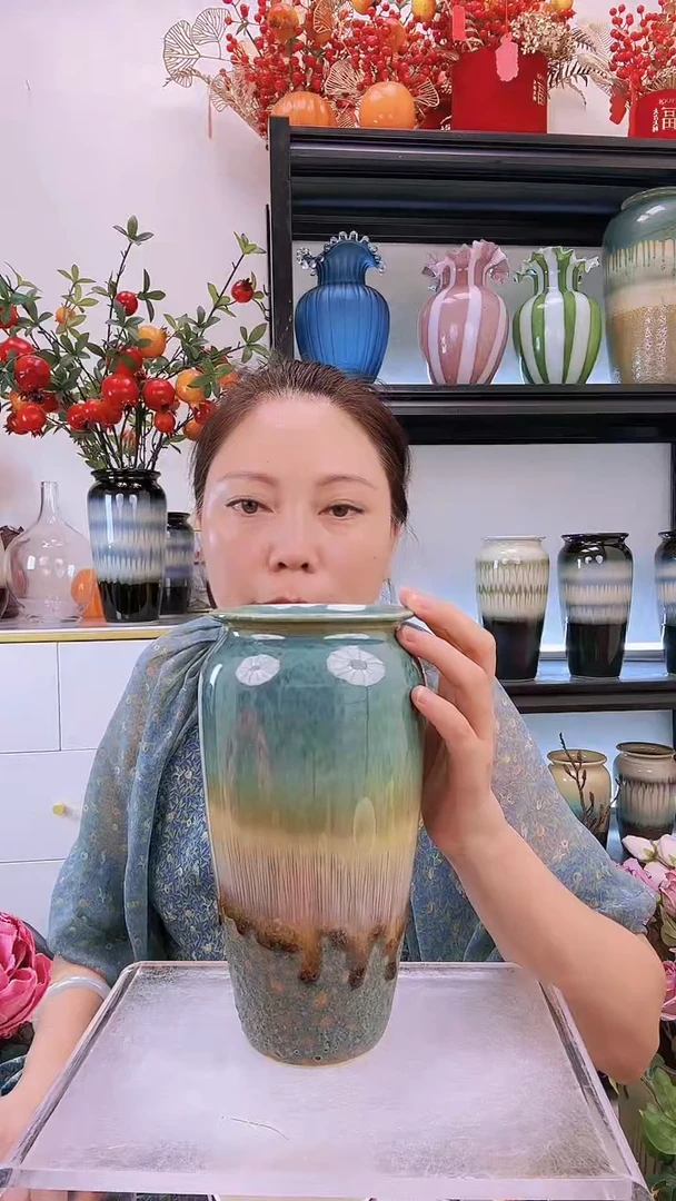 【闪购商品】微瑕景德镇陶瓷花瓶插花摆件