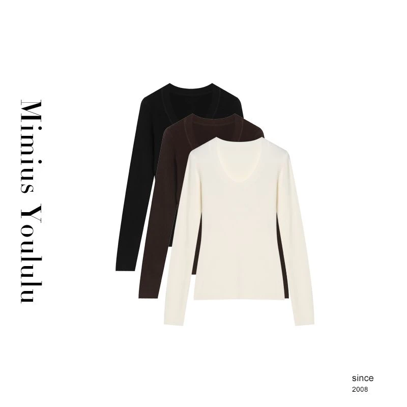 【mimius】七七 修身百搭打底针织衫 WF08018