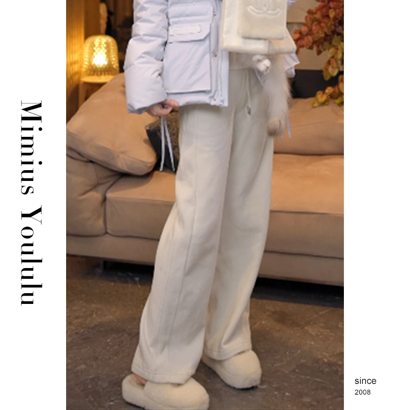 【mimius】七七 lulu羊毛抽绳裤系带高腰冬装上新 F10151