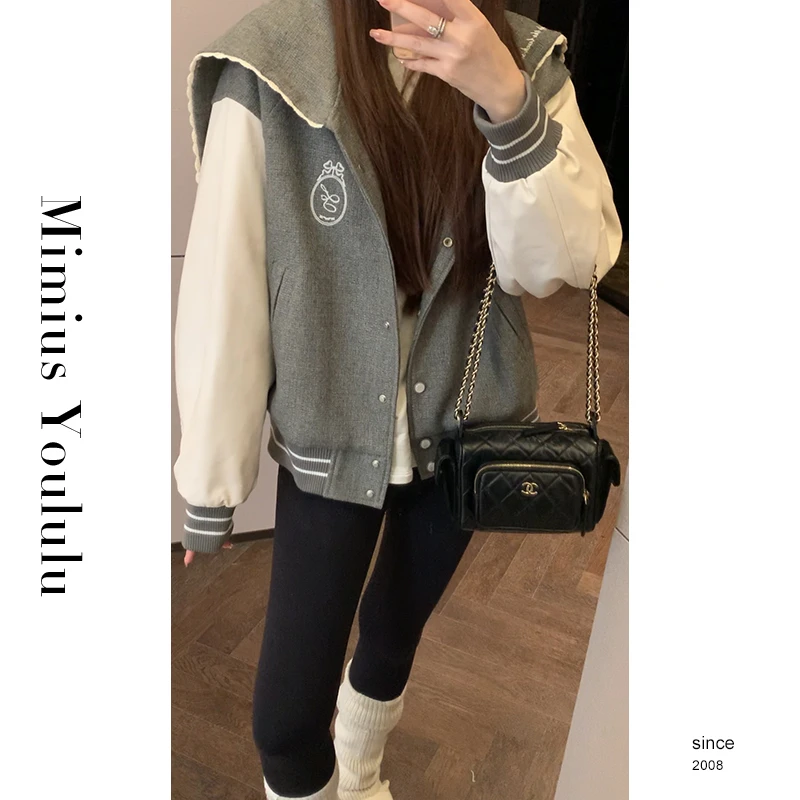 【mimius】悦悦 海军领学院风棒球服鹅绒外套冬装上新 F10141