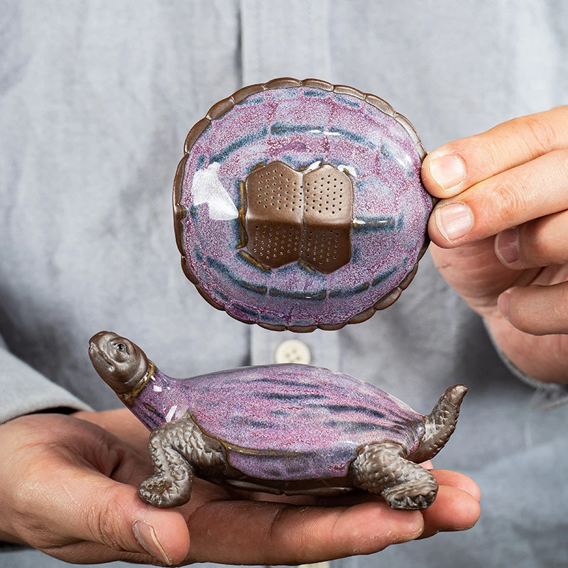 联谊陶瓷均窑创意过滤茶漏摆件茶桌茶具家用个性手工茶宠茶道配件