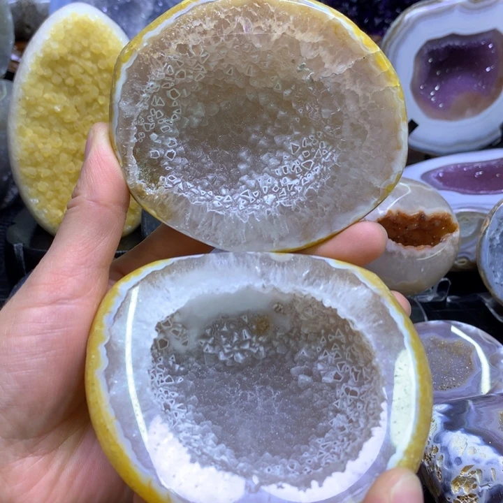 水晶渐变牛奶软盆足铂镶嵌