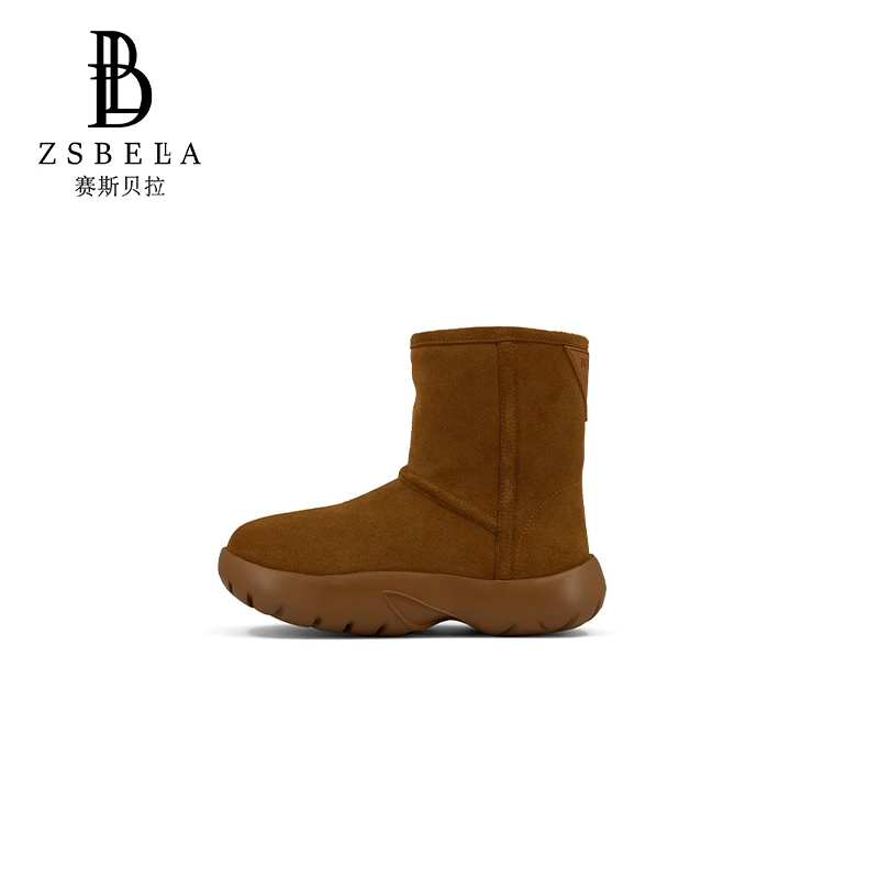 【TJ专享】ZSBELLA靴子牛皮雪地靴ZS0179（建议大一码拍）