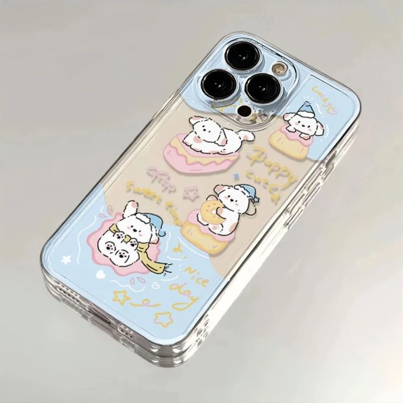 趣味小狗苹果15promax手机壳iPhone14新款13透明12简约11软壳x女8