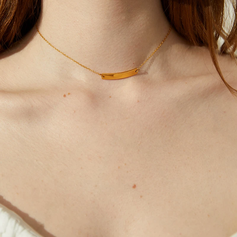 钛钢项链 简约百搭小众设计感项链女轻奢颈链锁骨链钛钢项链