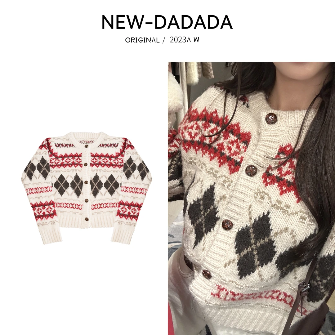 利达 NEW DADADA【圣诞麋鹿】时尚潮流百搭慵懒风休闲毛织上衣TY92