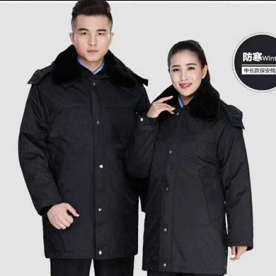 保安执勤服活里活面毛领可拆卸