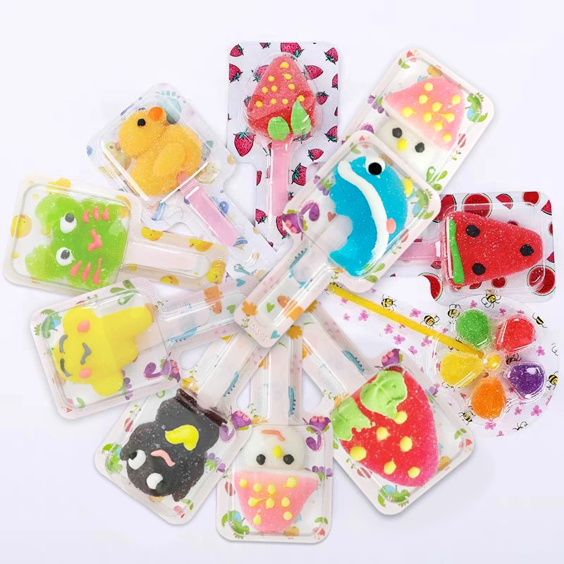 【到手20支】儿童3D卡通造型酸甜软糖独立（口味包装品牌造型随机）