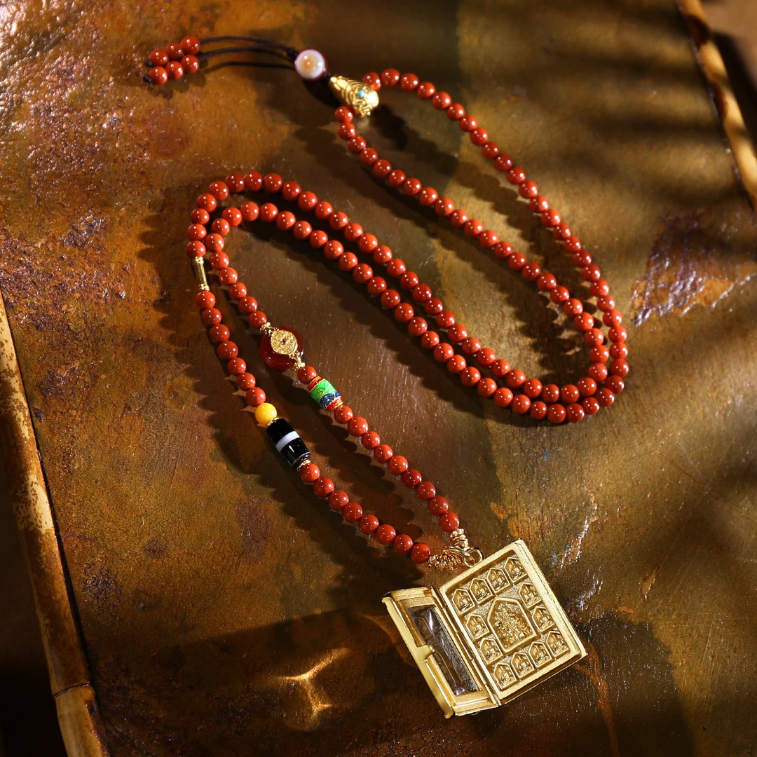 黄CC南红百搭项链X29016