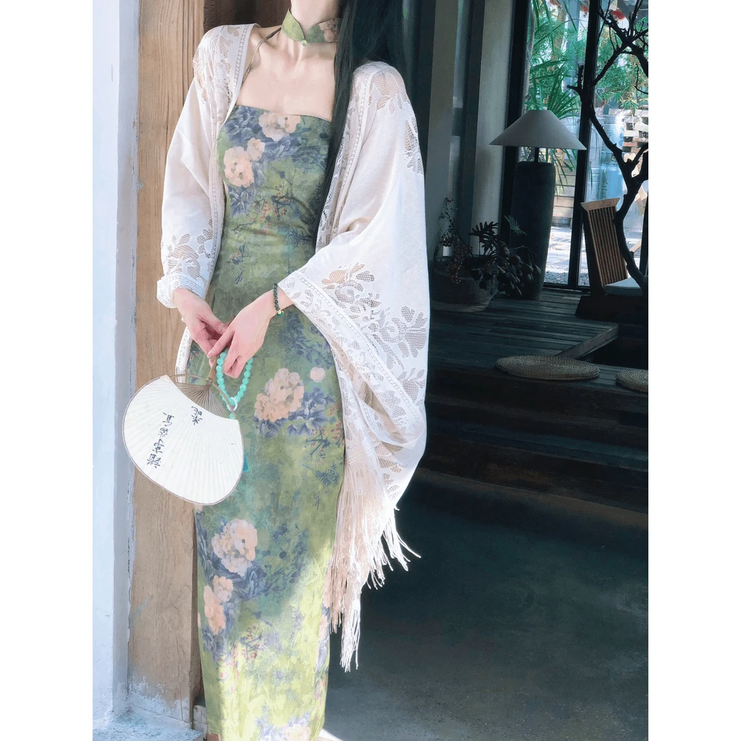 中国风设计感披肩旗袍专用夏季绝美清冷新中式古风披肩女开衫百搭