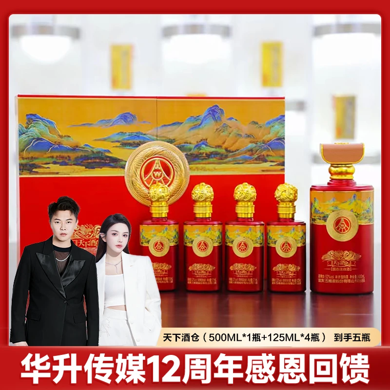 天下酒仓（大好河山）礼盒装500ml*1瓶+125ml*4瓶【X】52度