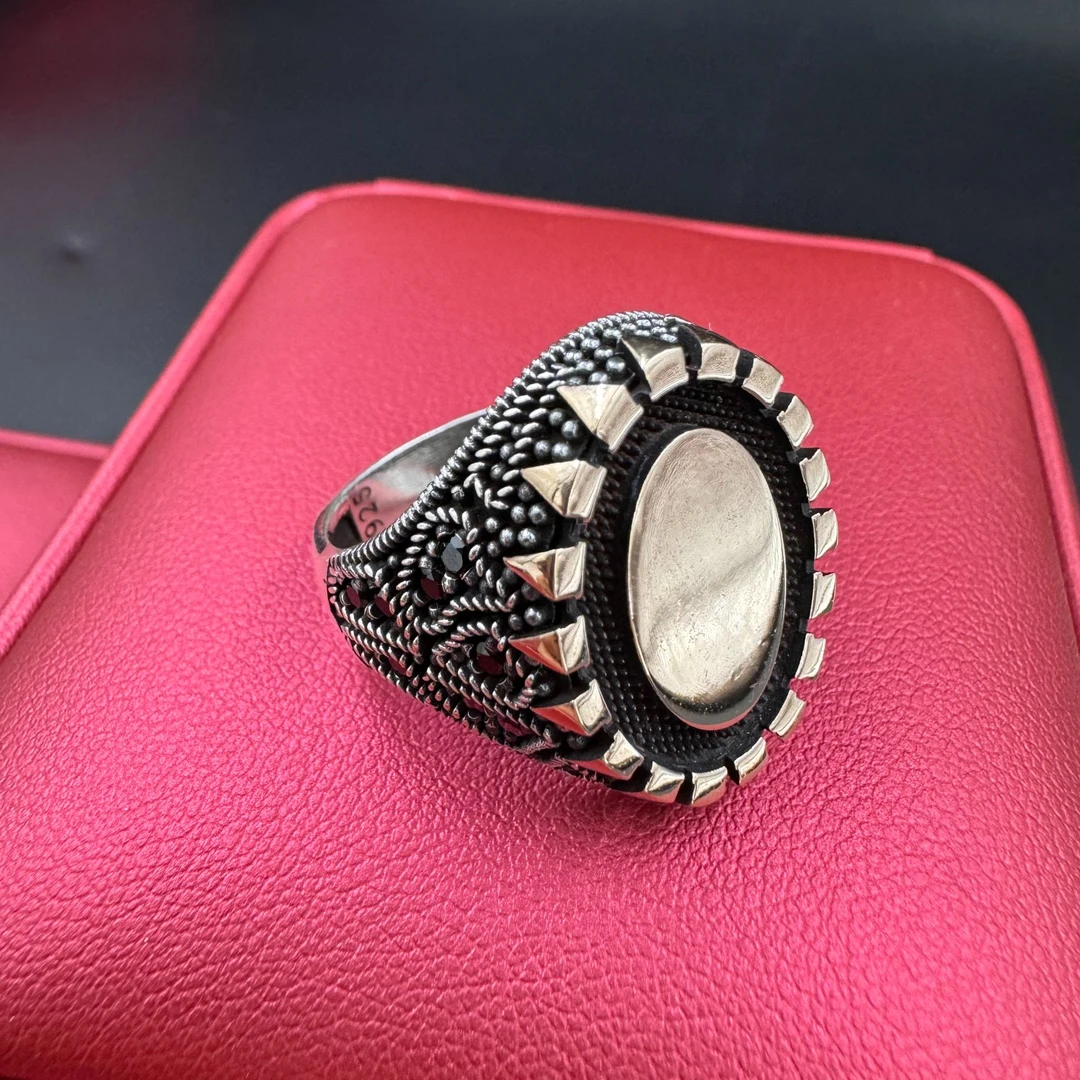 925银戒指 S925银饰男士戒指时尚纯手工1001