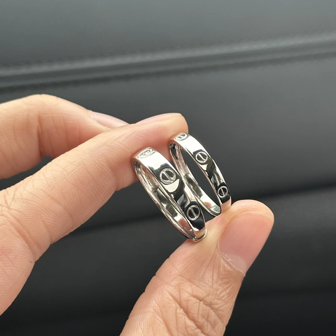 925银戒指 足银戒指 时尚情侣银戒500204