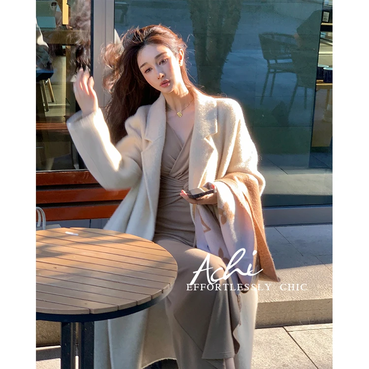 双面毛呢大衣女2024秋冬新款韩版宽松气质中长款爆款呢外套
