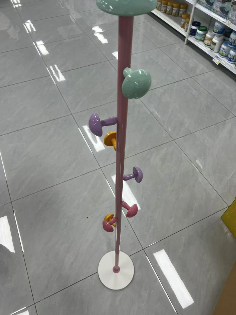 儿童衣架落地卧室卡通立式衣帽架不占空间挂衣架创意网红挂书包架