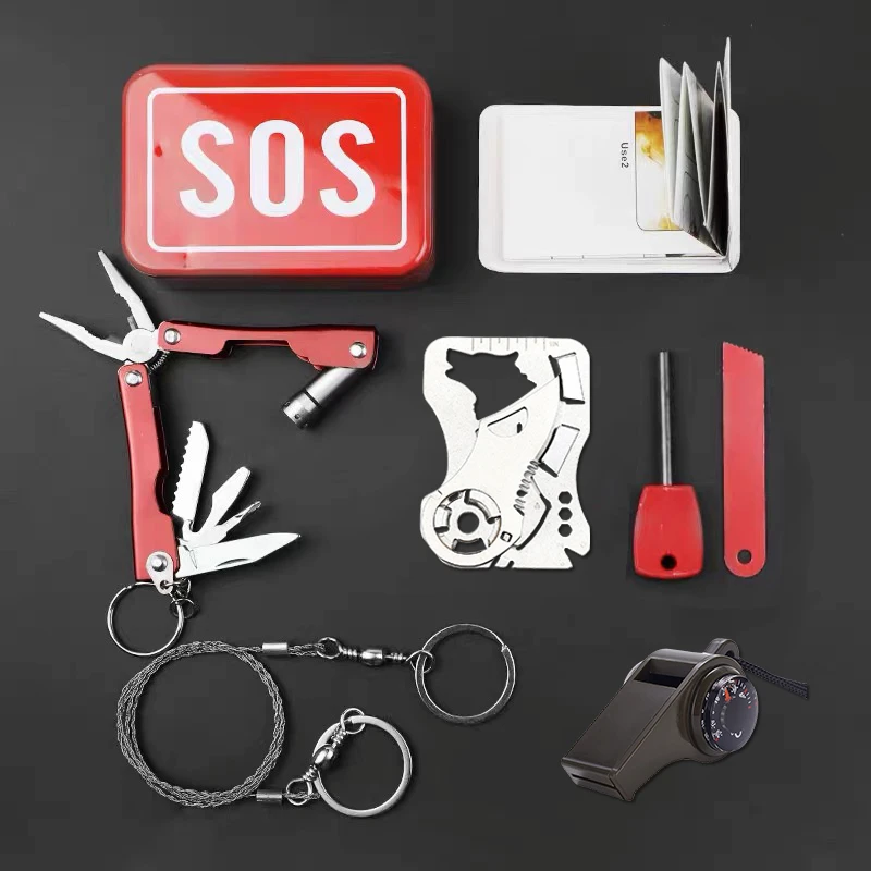 户外多功能工具盒求生装备套装户外应急用品五金工具生存装备套装