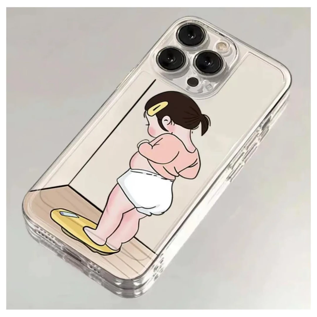 减肥女孩适用苹果小米oppovivo华为iPhone15手机壳/13/14/12/软