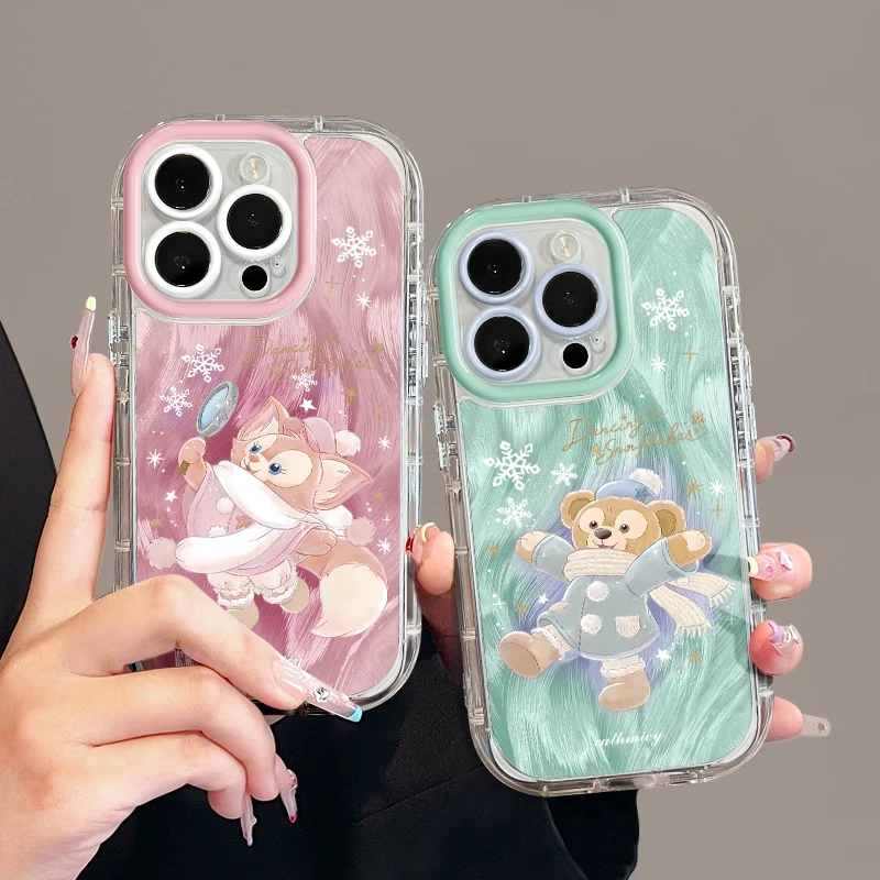 粉晕染雪莉玫适用iPhone15苹果16华为OPPO小米vivo奶油羽纱手机壳