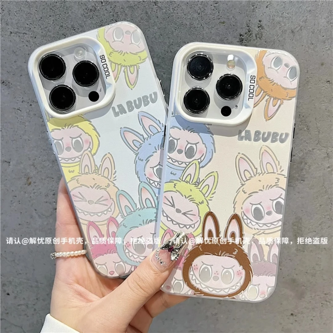 创意拉布布适用苹果16手机壳新款华为可爱vivo卡通小米15oppo防摔