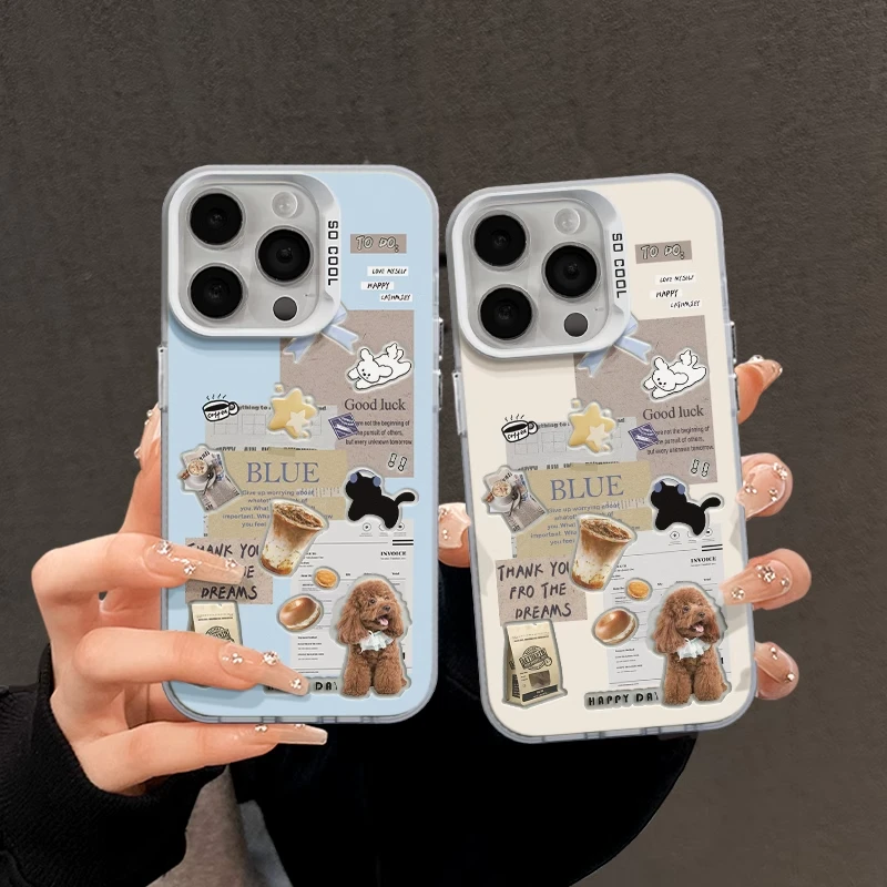 趣味小狗账单适用苹果15手机壳新款华为vivo高级感小米14可爱OPPO
