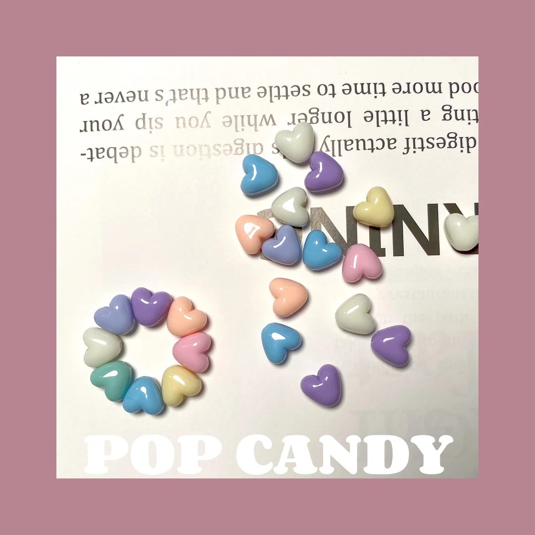 爱心小花可爱创意少女趣味日韩手工vintage项链材料串珠diy