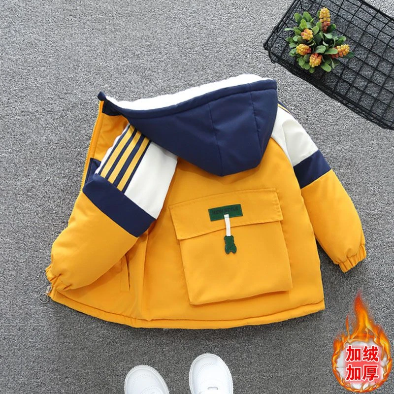 【新年热门】男童工装棉服外套2024新款秋冬季中大童女童加绒加厚