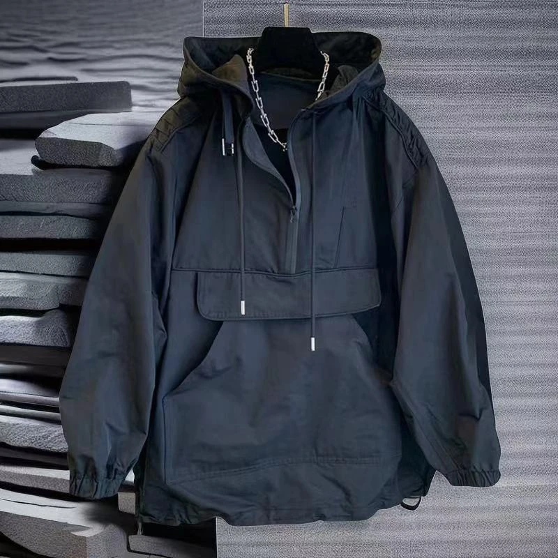 秋冬季同款加厚潮牌加绒宽松高级连帽外套美式冲锋衣男女风衣精品