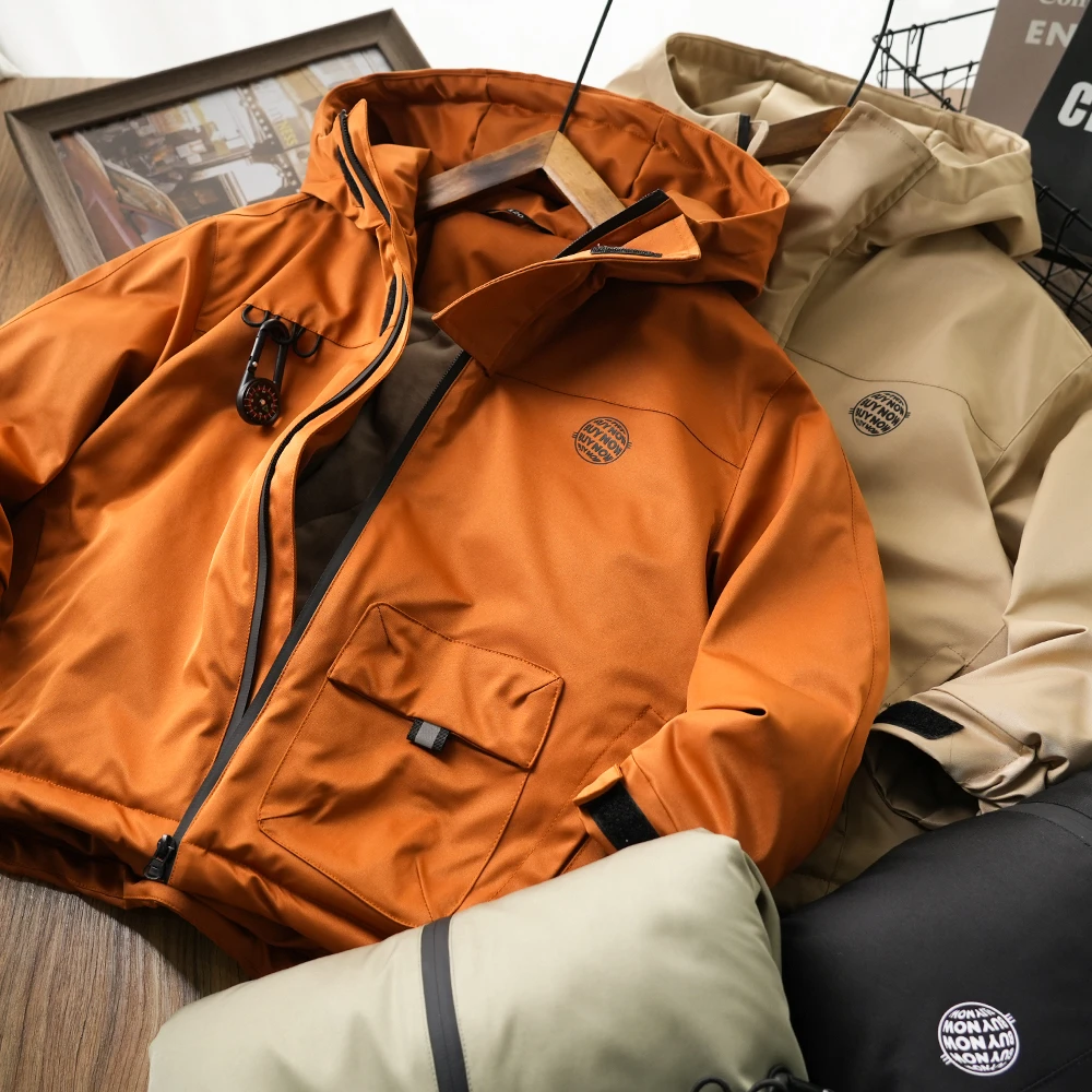 儿童冬季厚实工装连帽棉服外套中大童户外冲锋衣男童6636